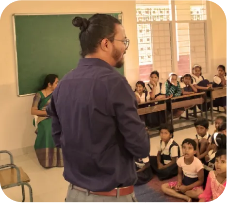 Large group of students attending a cyber awareness session in school